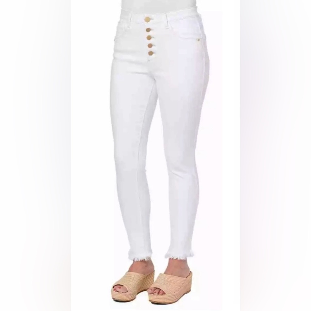 NWT Democracy “Ab” Solution High Rise Ankle Length White Jean - Size 12